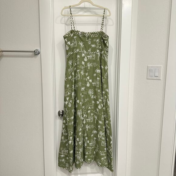 NWT La Maise Mila Maxi Dress in Seaside Villa Size Large - Picture 3 of 7